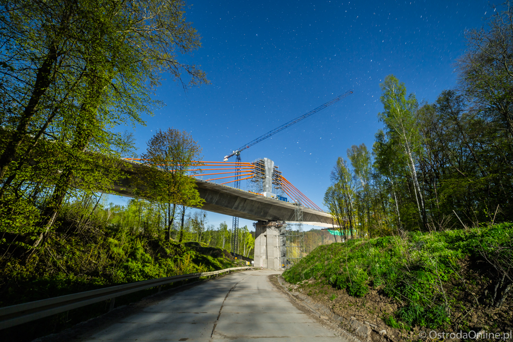 Most MS-3/DK-16 w blasku księżyca. foto: Jacek Piech