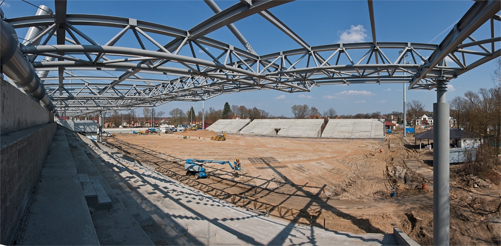 Budowa stadionu w Ostródzie