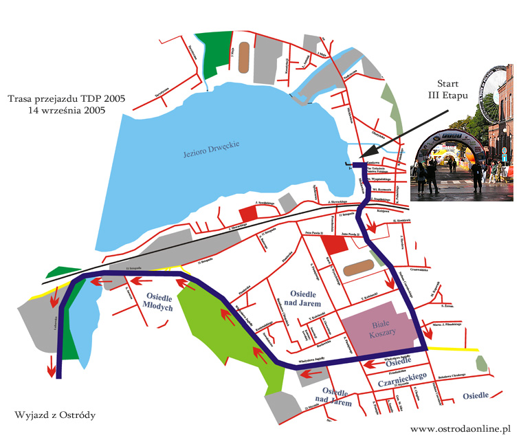 Mapa przejazdu TDP 2005, 14 września 2005