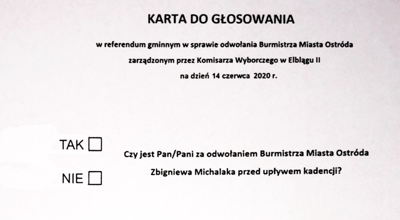 karta do głosowania